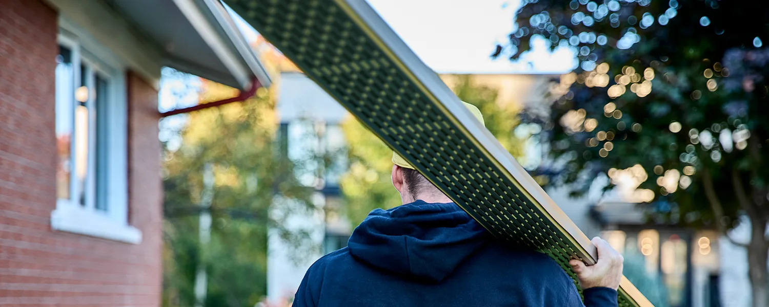 Professional gutter installation materials ready for a residential project